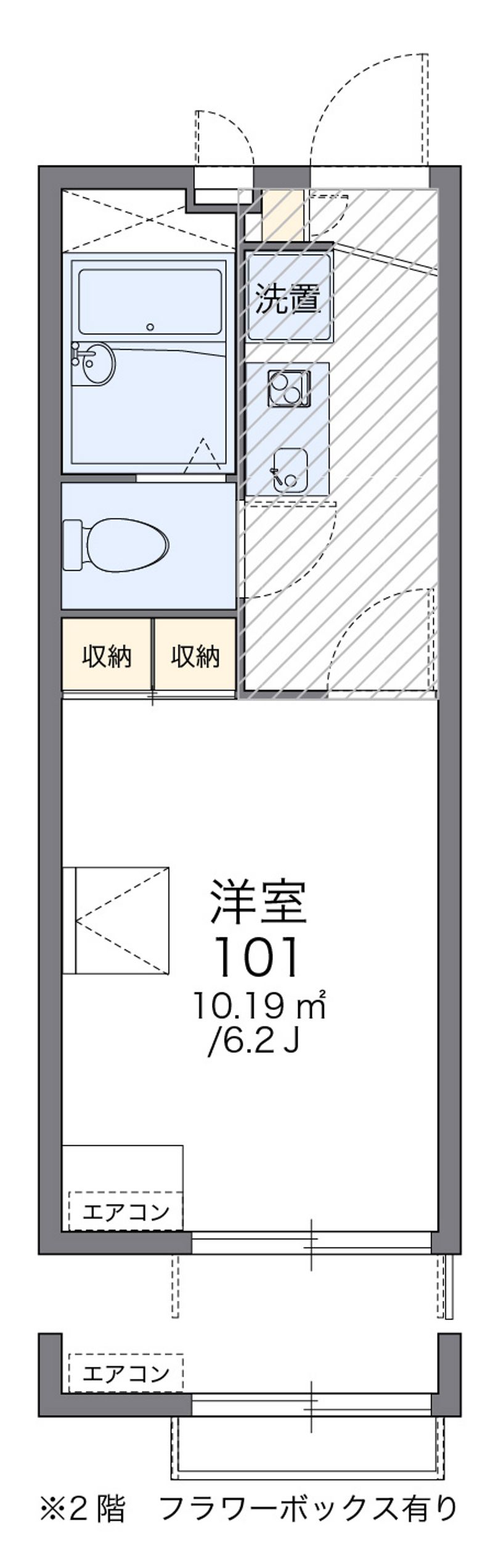 レオパレスヒルキャッスル菅田 間取図