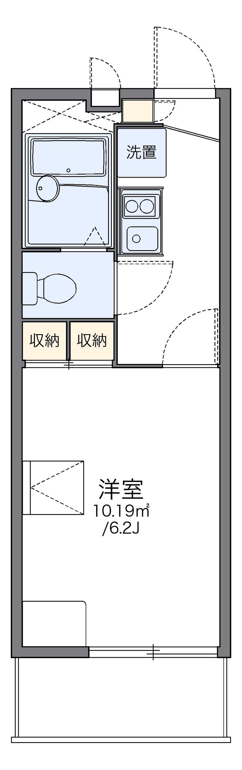 レオパレスベルク八幡 間取図