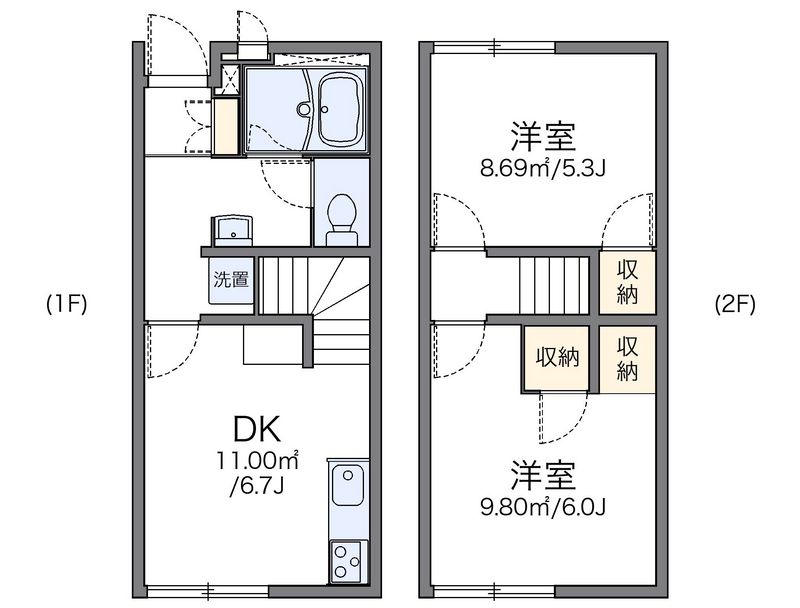 レオパレスドルフィン 間取図