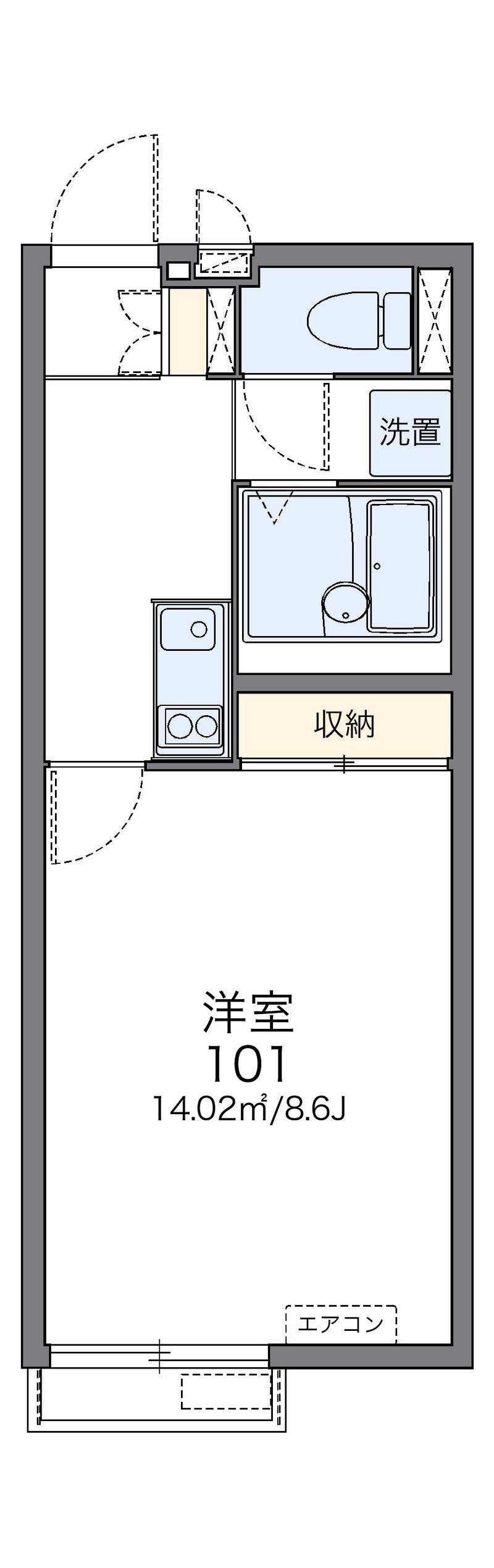 レオネクストめふ 間取図