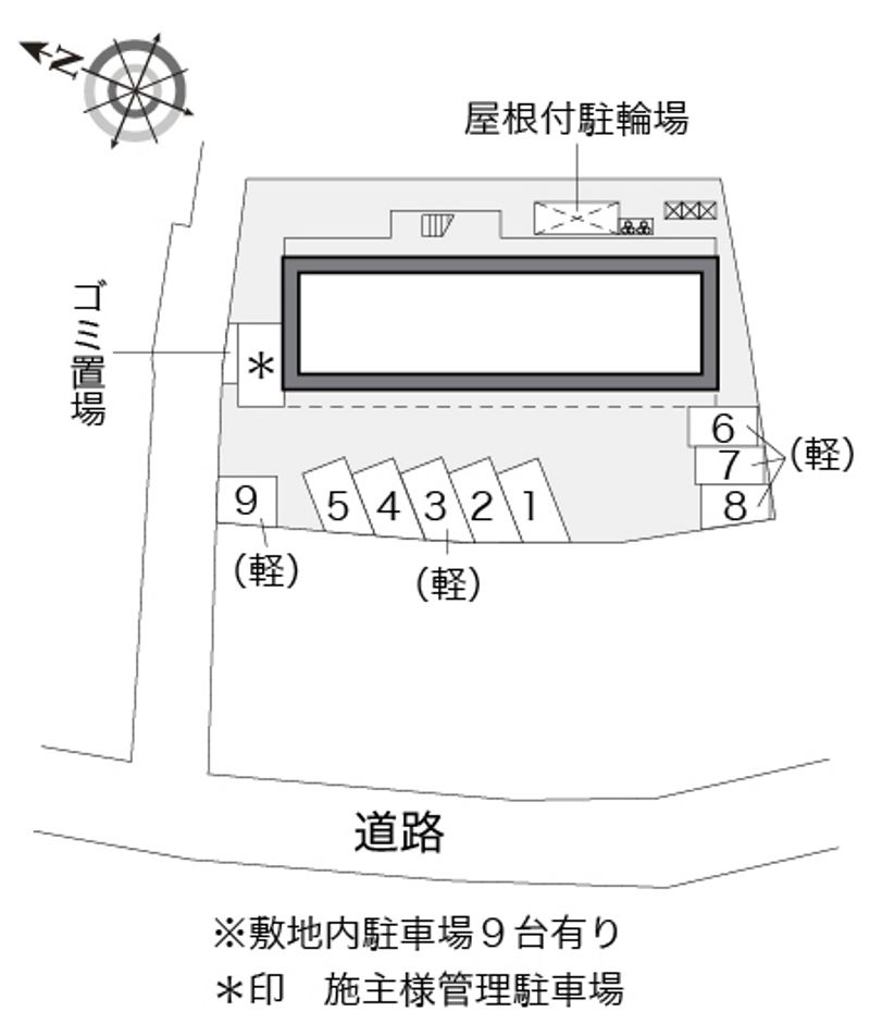 レオパレス三原３丁目 配置図
