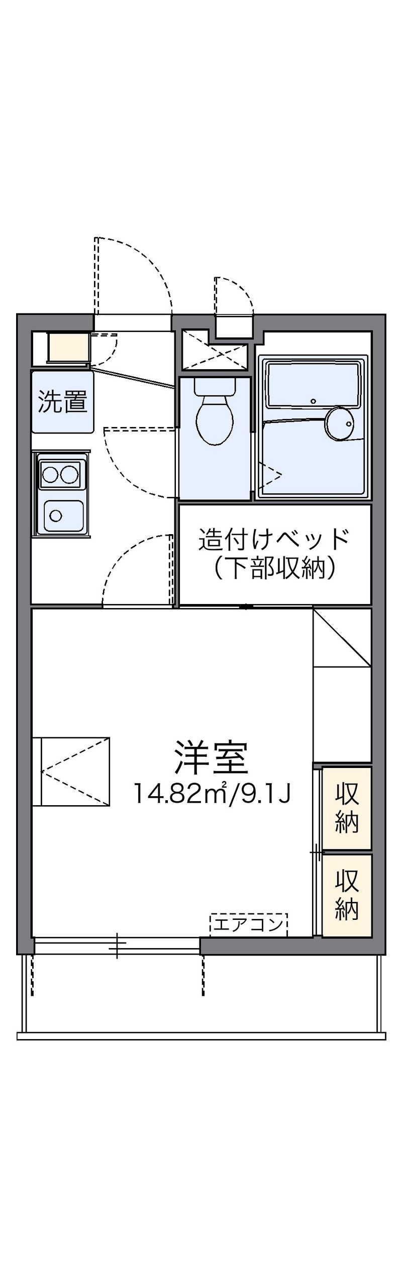 レオパレスシャトレーンⅡ 間取図