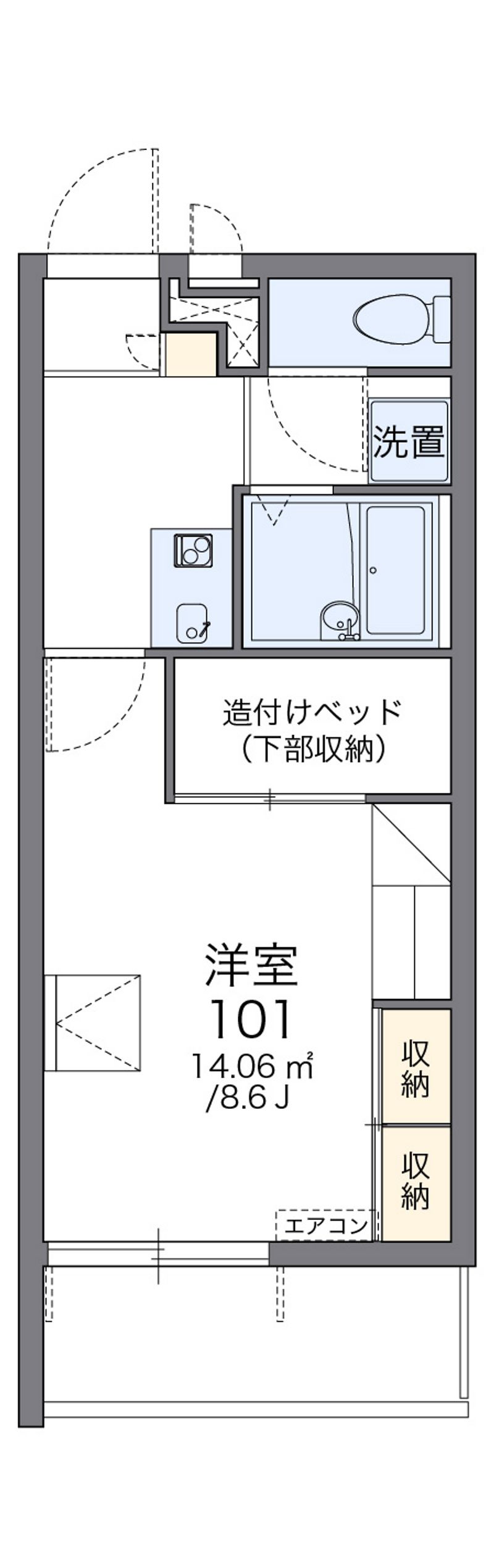レオパレスこずわの森 間取図