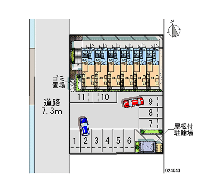 レオパレスラディッシュ 月極駐車場