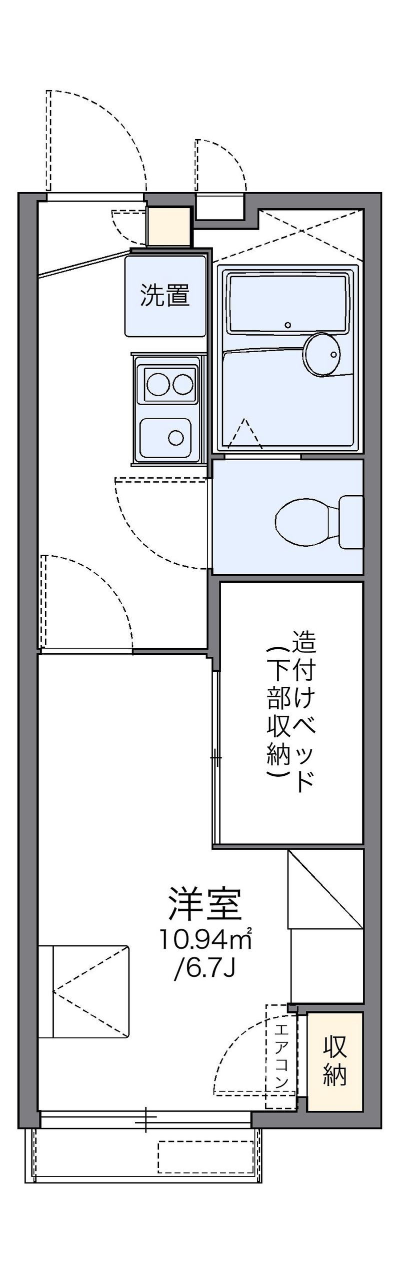 レオパレスシティパルつつじが丘 間取図