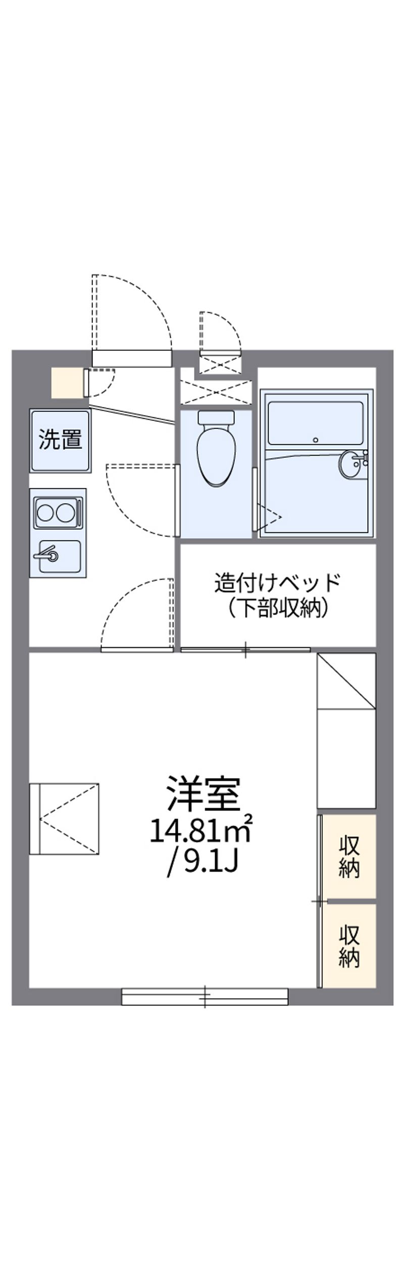 レオパレス本牧満坂 間取図
