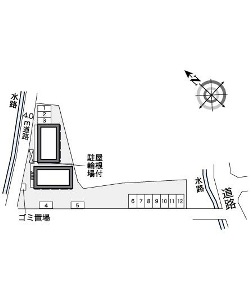 レオパレス香椎駅東 配置図