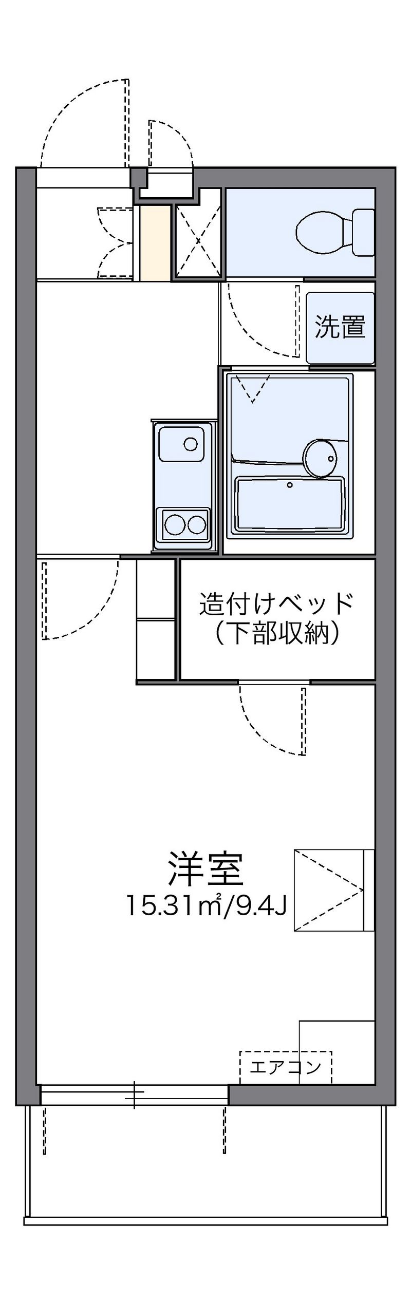 レオパレスグリーンパイン松本 間取図