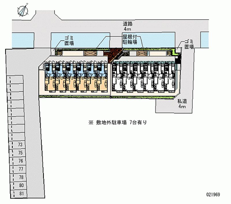 レオパレスグリーンハイツ２号館 月極駐車場