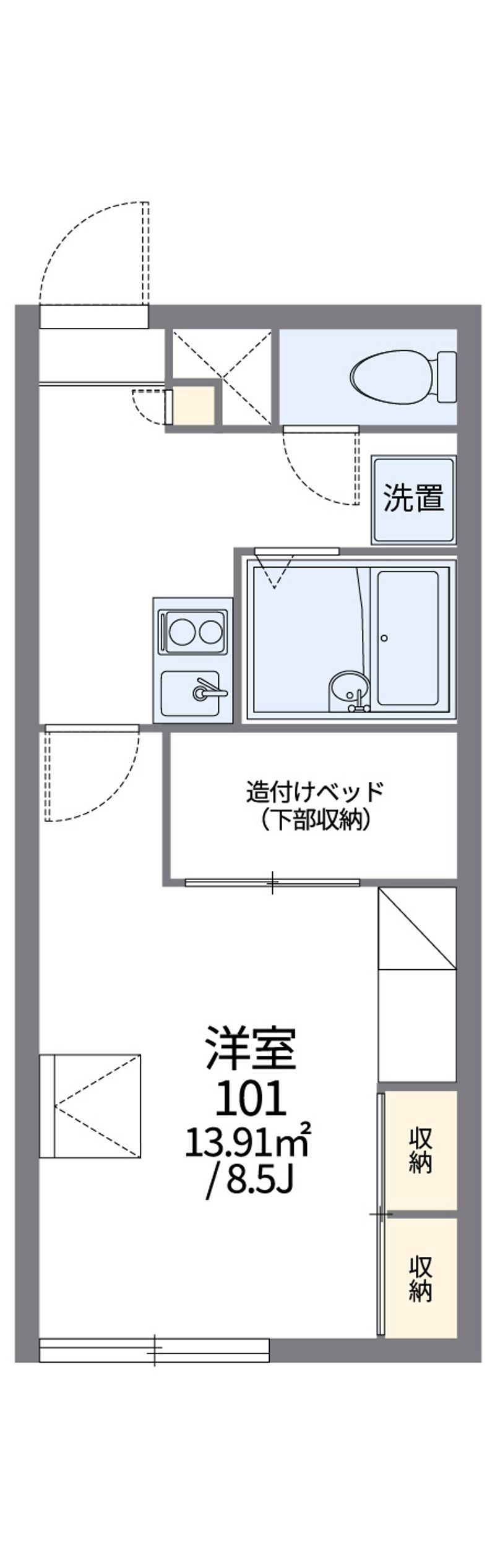 レオパレス文苑２丁目 間取図