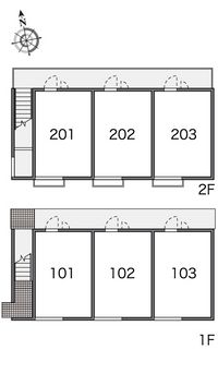レオパレスケンジ 間取配置図
