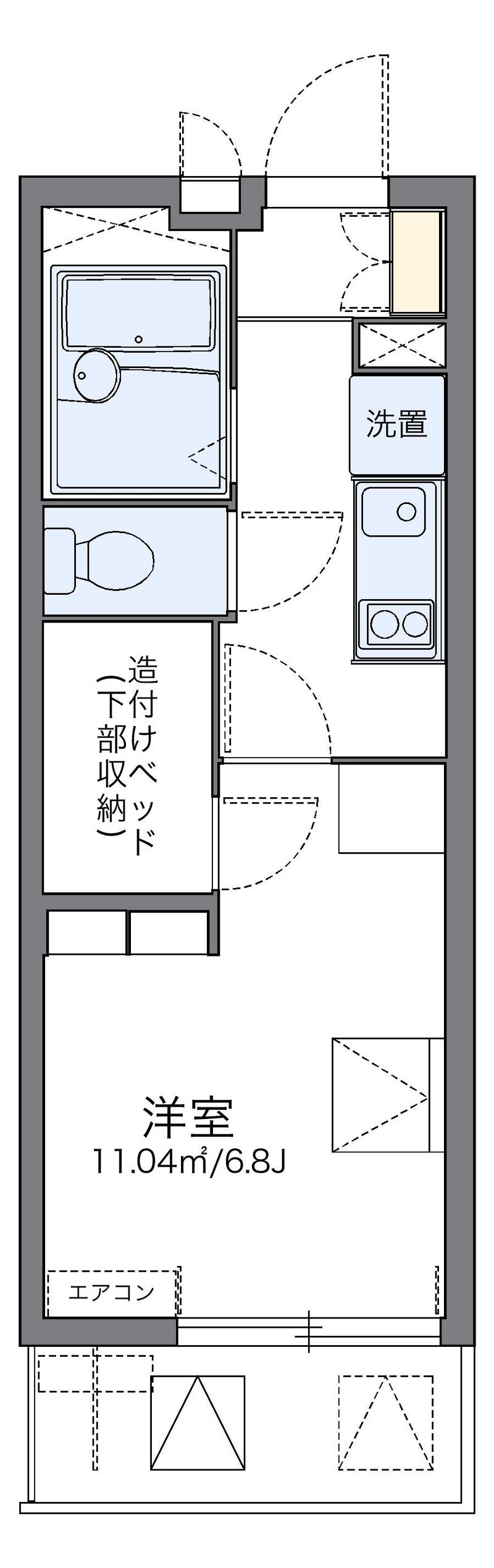 レオパレスハートポート 間取図