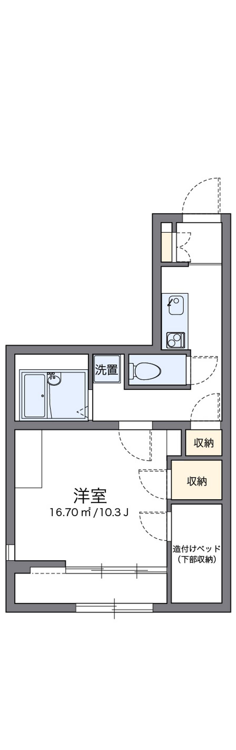 レオパレスアザミ 間取図