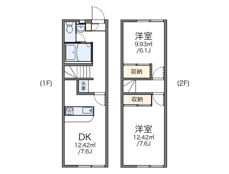 レオパレスラメール 間取図