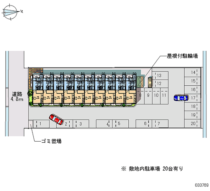 レオパレスプランドゥール 月極駐車場