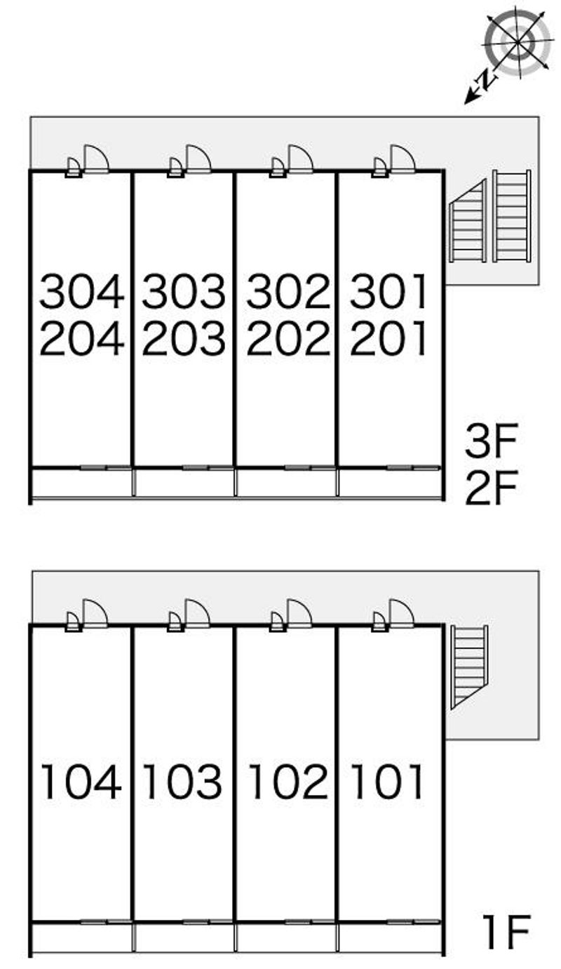 レオパレス祐光ＬＡ１ 間取配置図