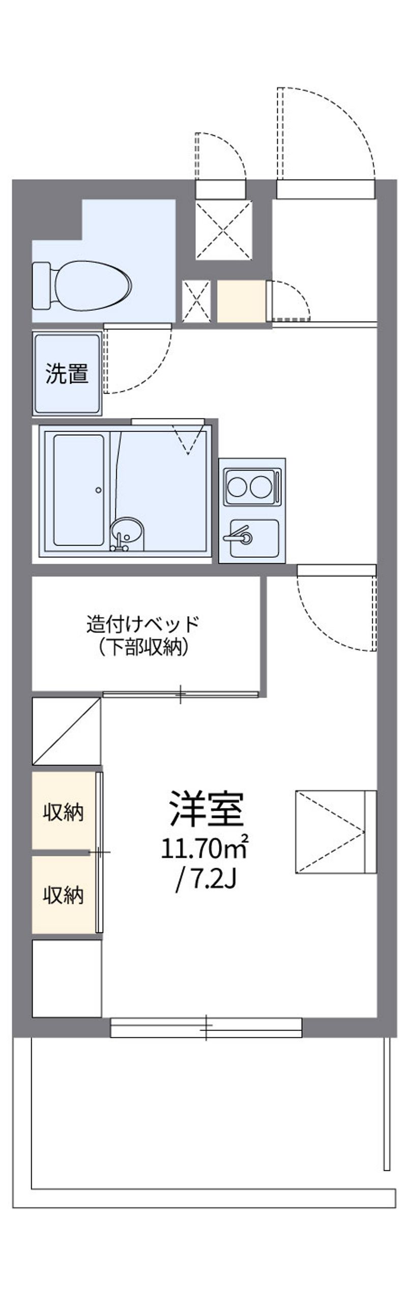 レオパレス佐保川 間取図