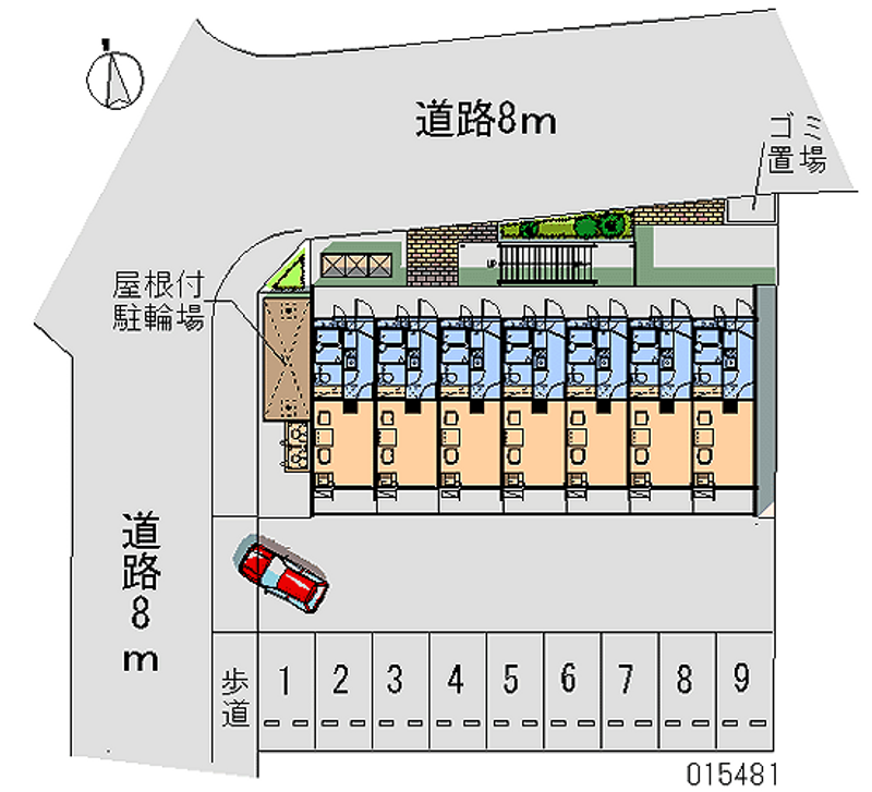 レオパレス花原 月極駐車場