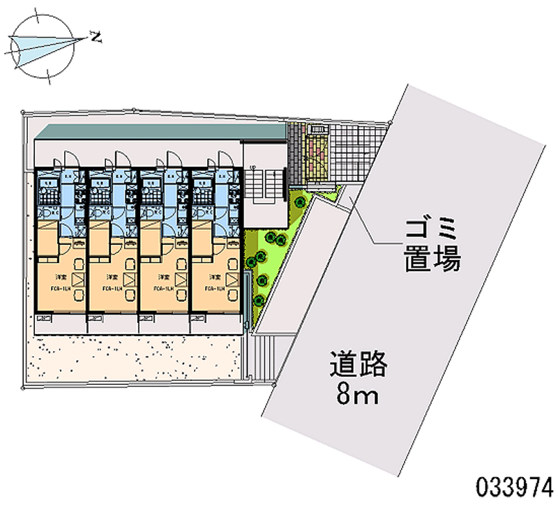 レオパレスＢ　＆　Ｒ 区画図