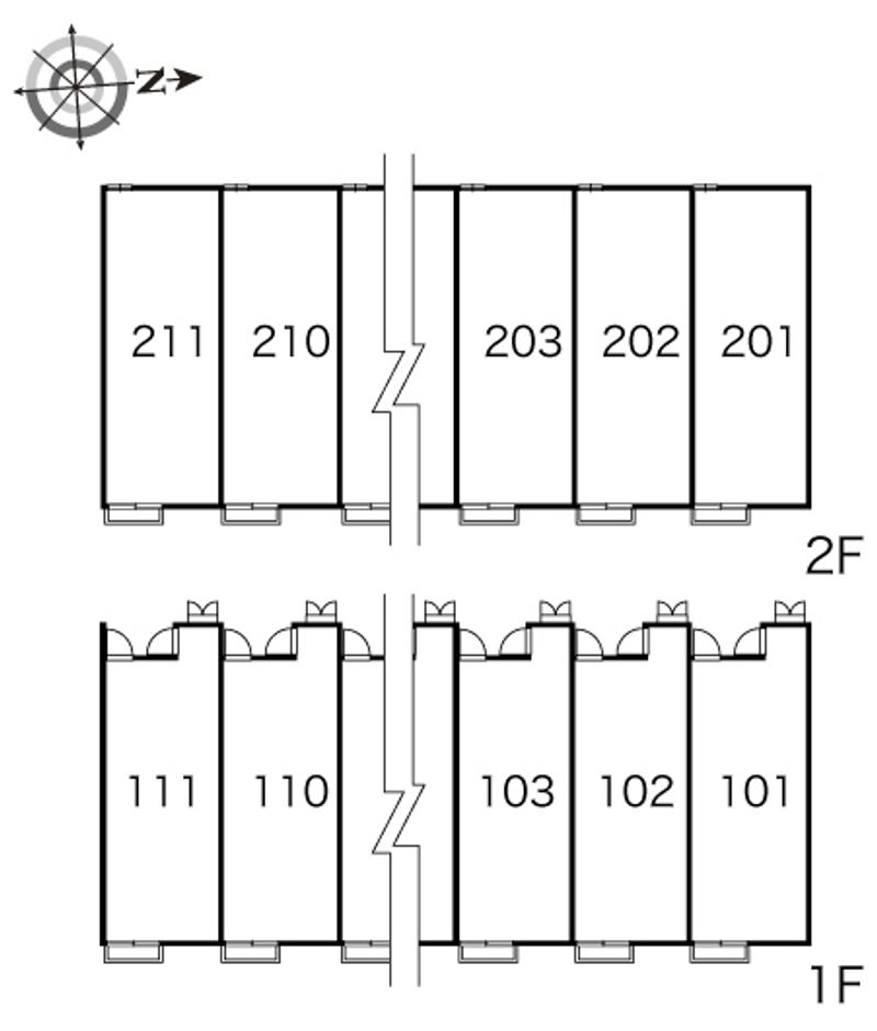 レオパレスリバーサイド鈴鹿Ⅰ 間取り配置図