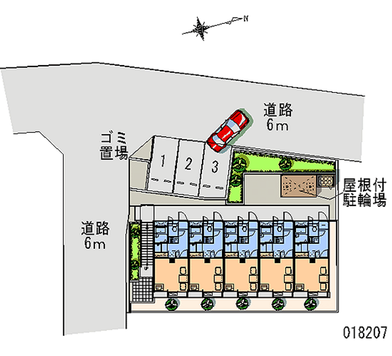 レオパレスウッドヒルⅡ 月極駐車場