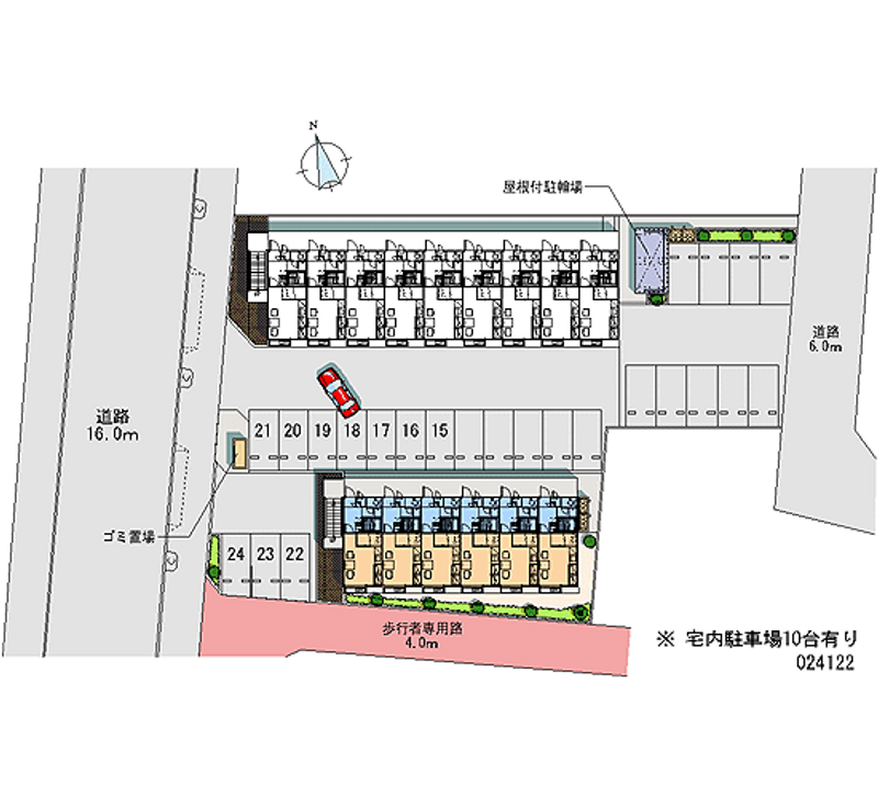 レオパレス福島北Ⅱ 月極駐車場