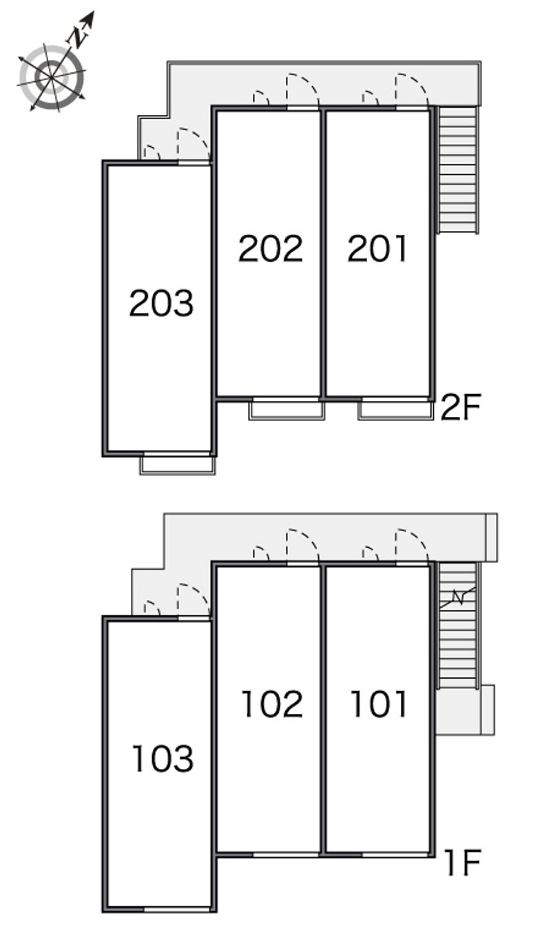レオパレス東片山 間取り配置図