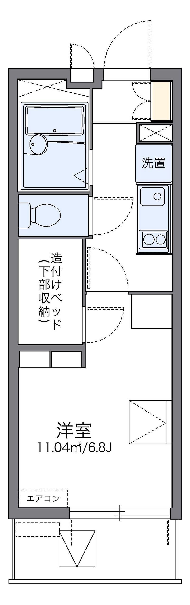 レオパレスハーバーサイドＥ棟 間取図