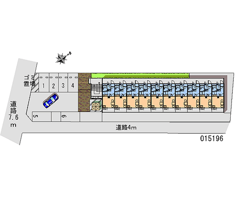 レオパレスヨロズヤＢ 区画図