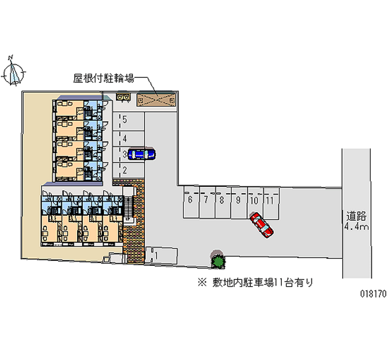 レオパレスグランディア 月極駐車場