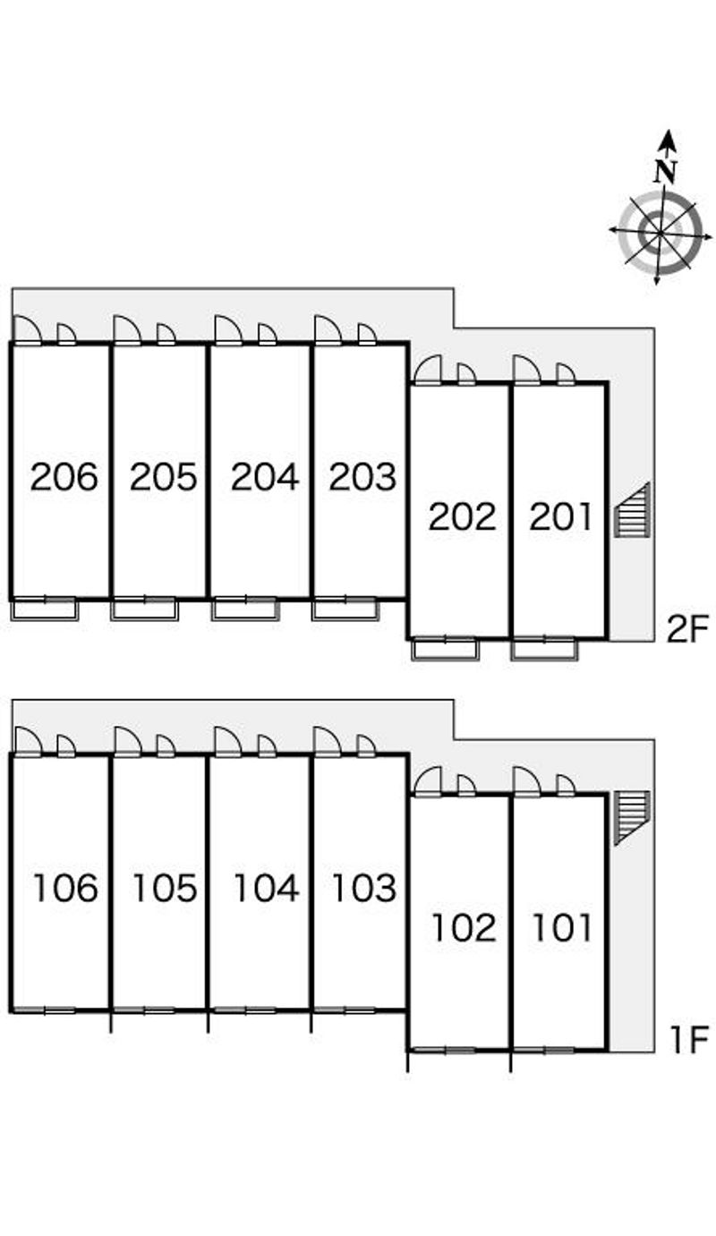 レオパレスコモト大畠 間取配置図