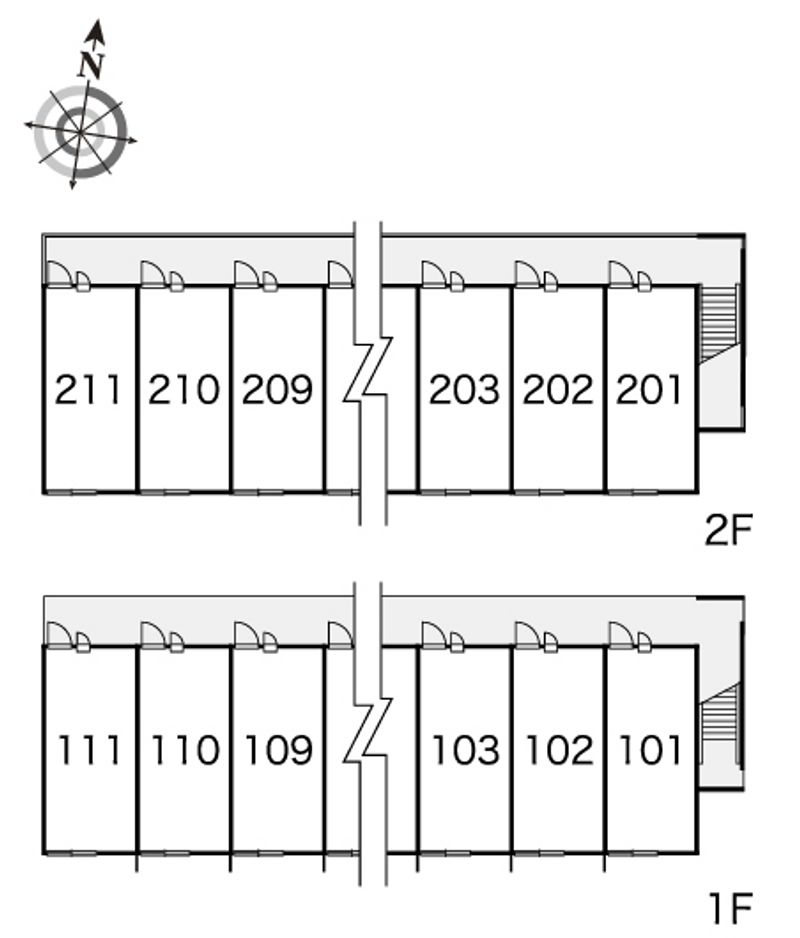 レオパレス下河原Ⅱ 間取配置図