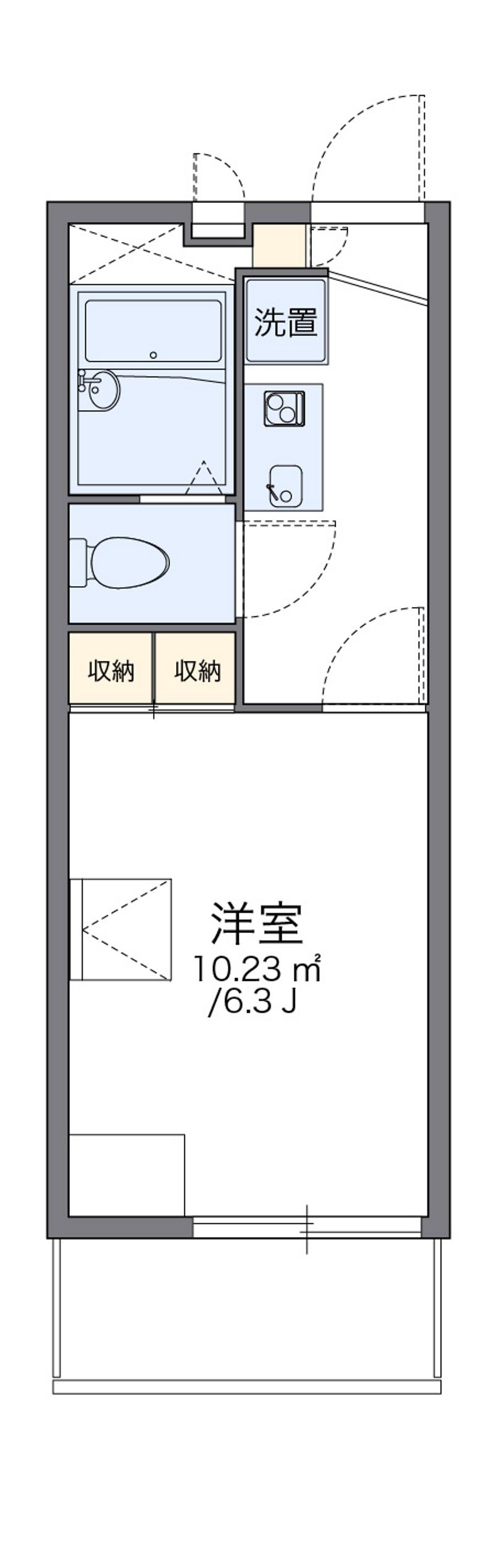 レオパレスフセアジロミナミ 間取図