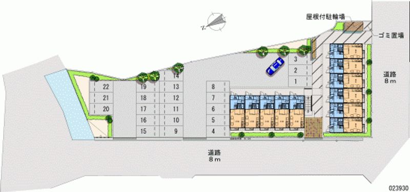 レオパレスたるさか 月極駐車場