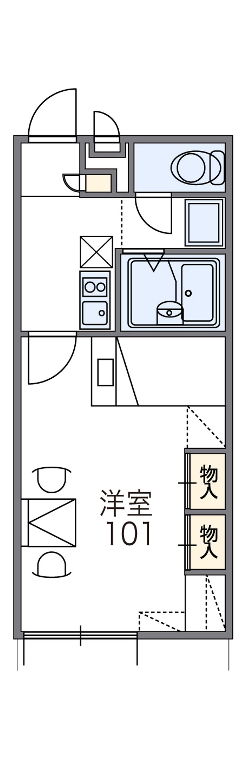レオパレス太子小山 間取図