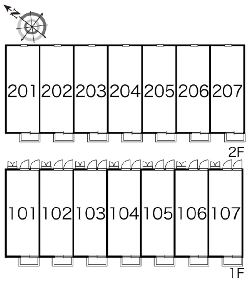 レオパレスＣａｌｍ戸倉Ⅰ 間取配置図