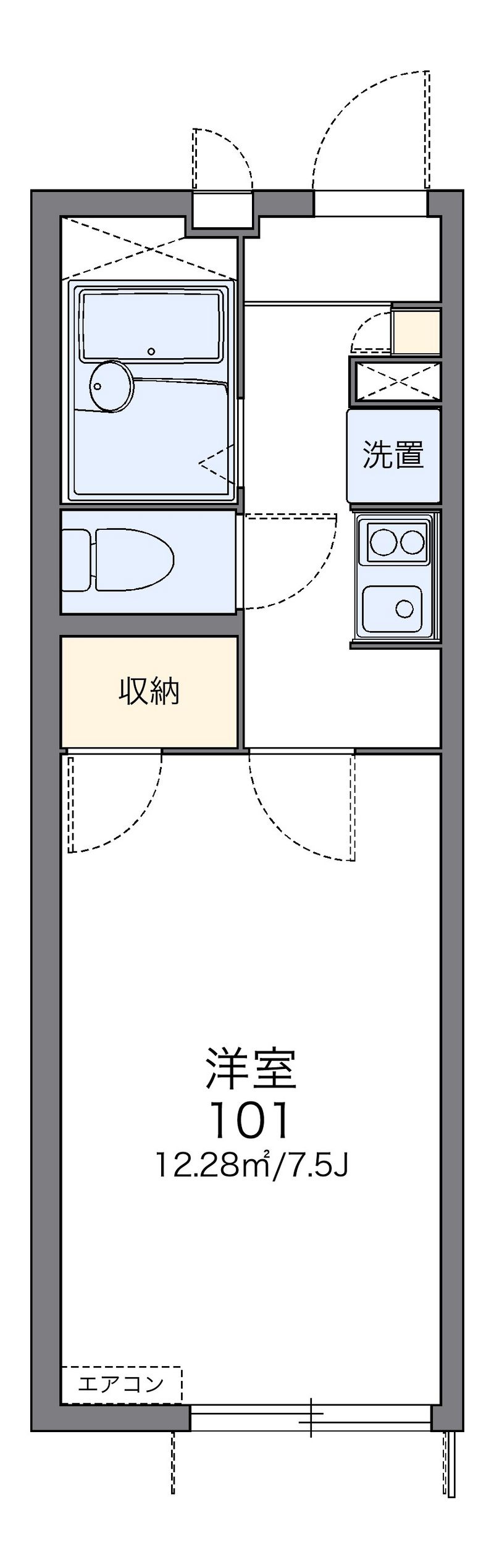 レオパレス湖山駅前 間取図