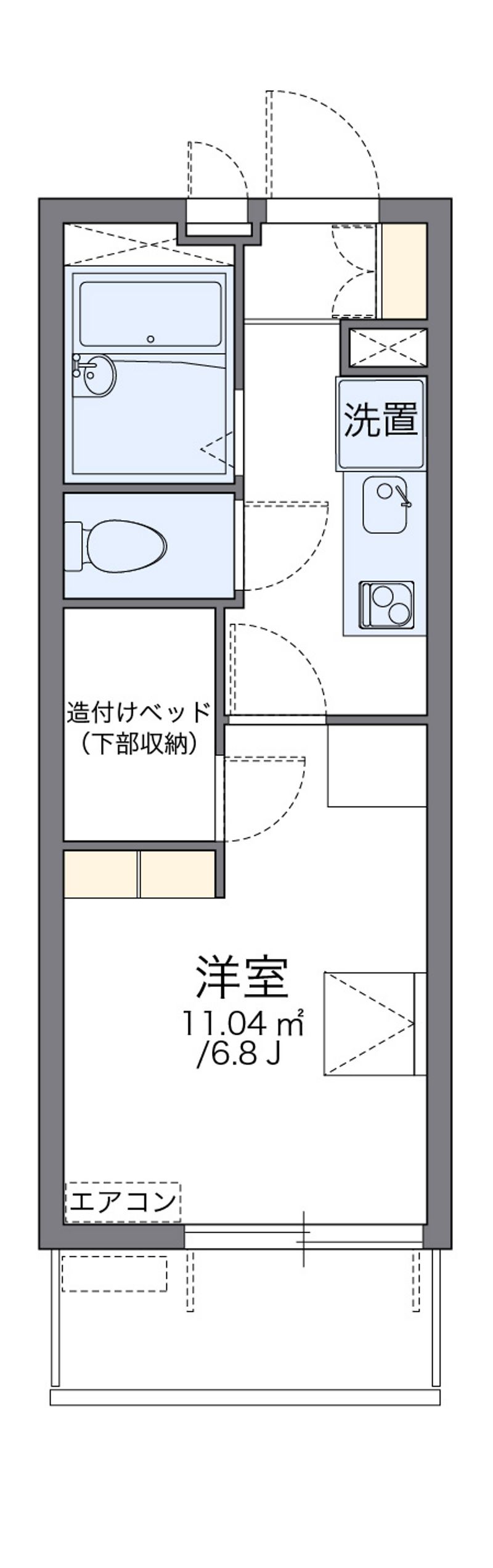 レオパレスＯＲＣＨＩＤ　Ａ 間取図