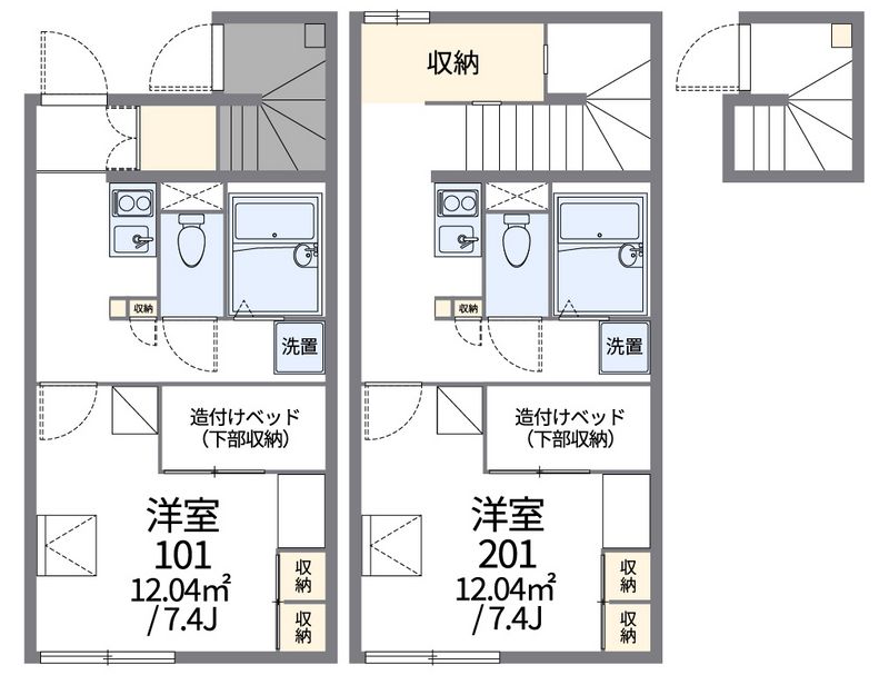 レオパレスマロンハイツ　Ⅳ 間取図
