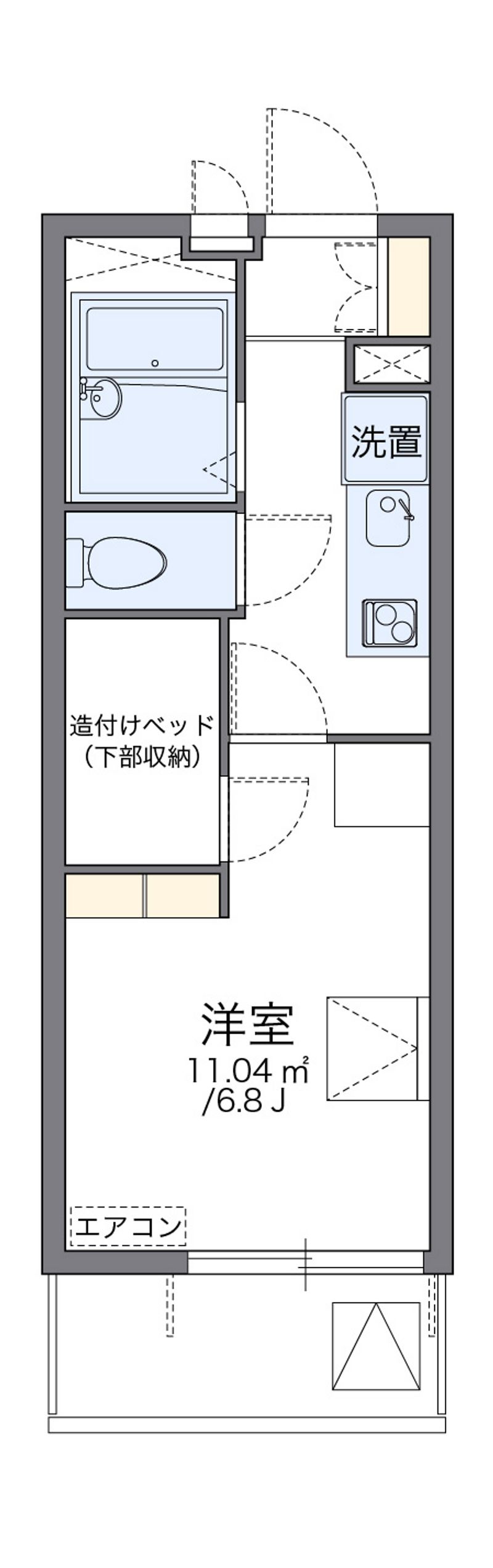 レオパレスマルコフォー 間取図