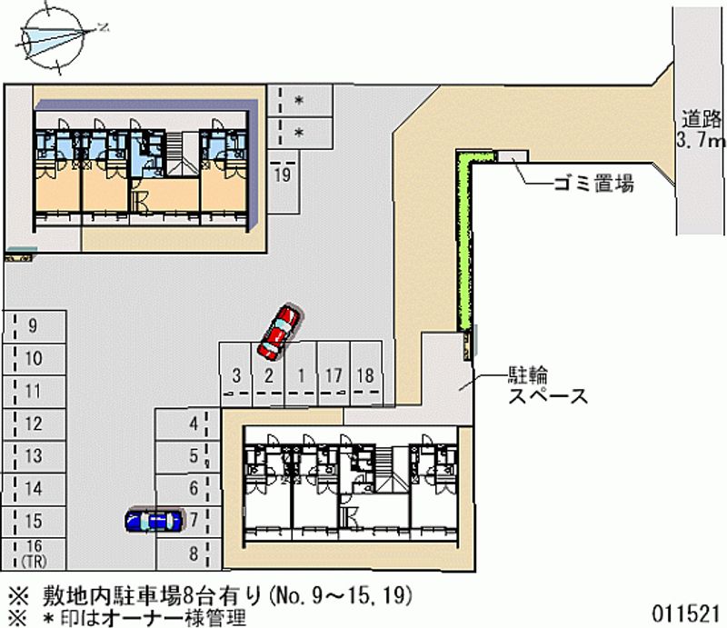 レオパレスメゾンベールⅡ 月極駐車場