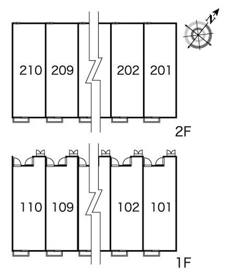 レオパレスアルバトロス 間取配置図