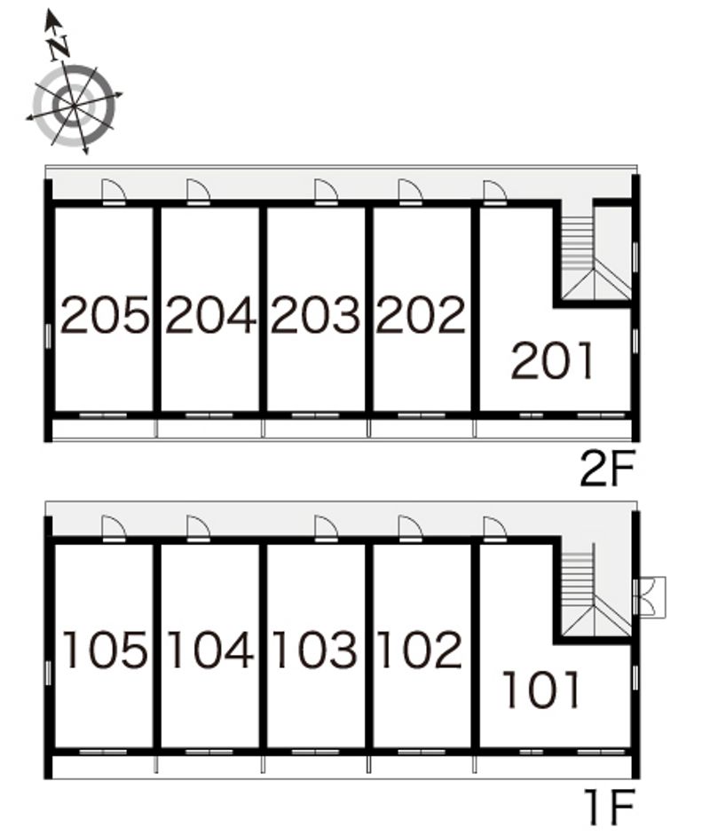 レオパレスＷＯＯＤ中野 間取配置図