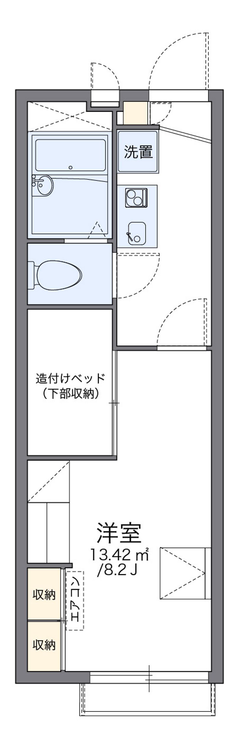 レオパレスアンソレイエ　恵 間取り