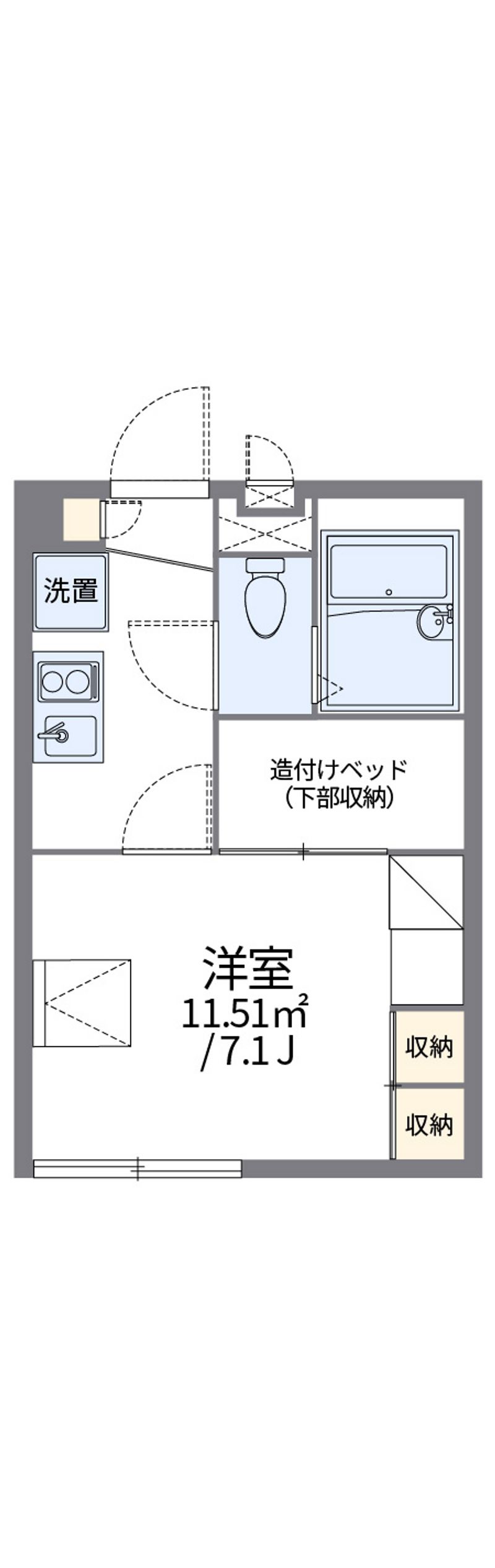 レオパレスプランドール西山本町 間取図
