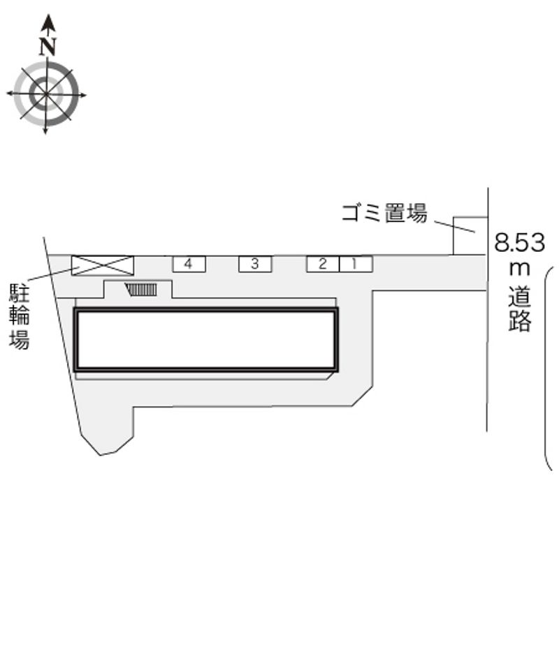 レオパレス武庫川Ｂ 配置図