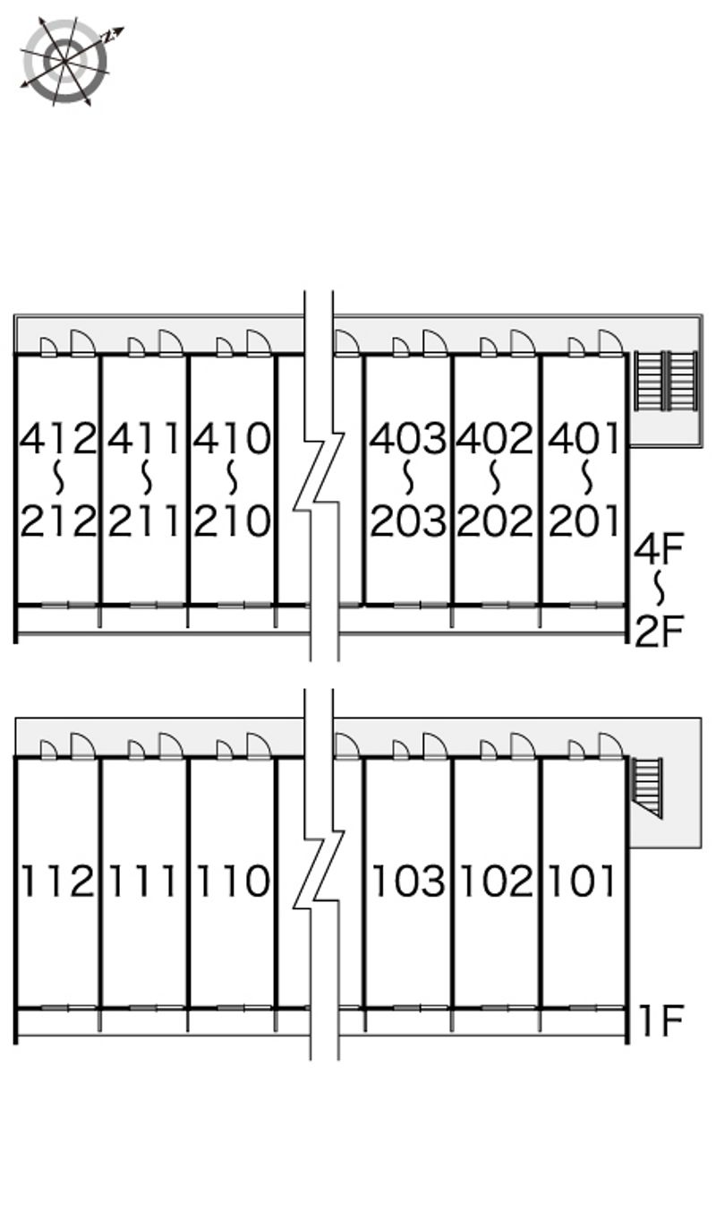 レオパレスりんぶんⅡ 間取配置図