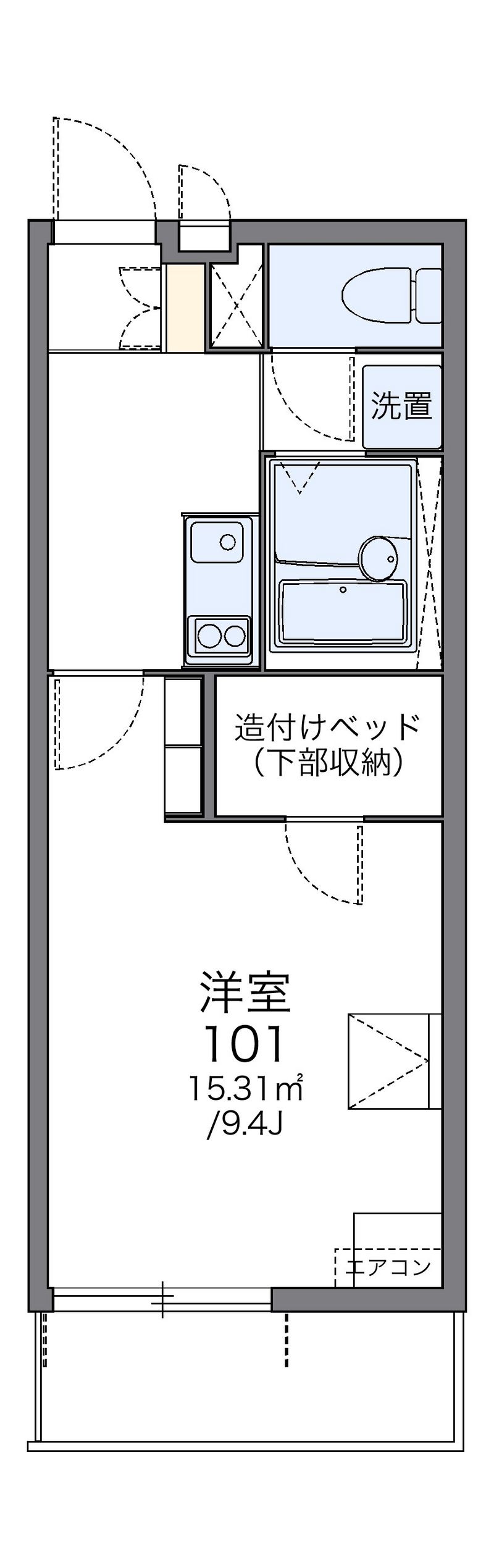 レオパレスさくらⅡ 間取図