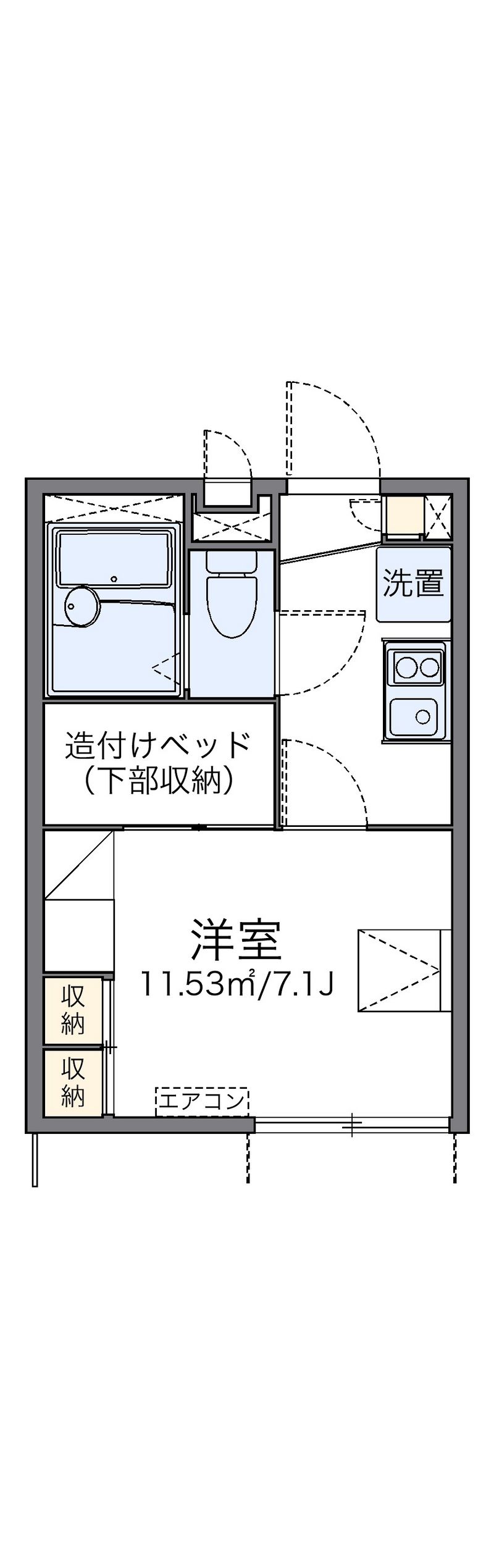 レオパレスガーデンむつみ 間取図