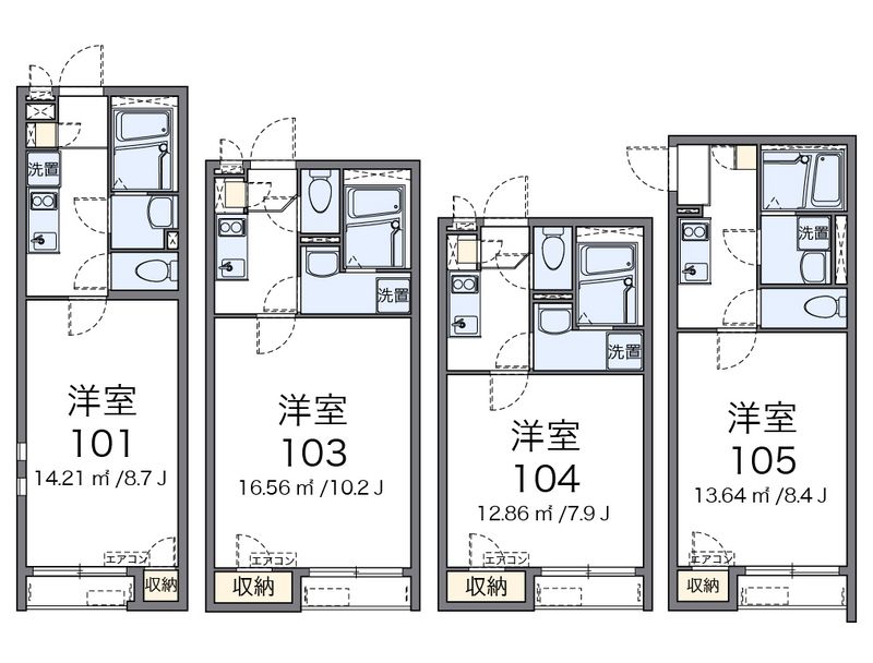 クレイノ湘南美住町 間取図